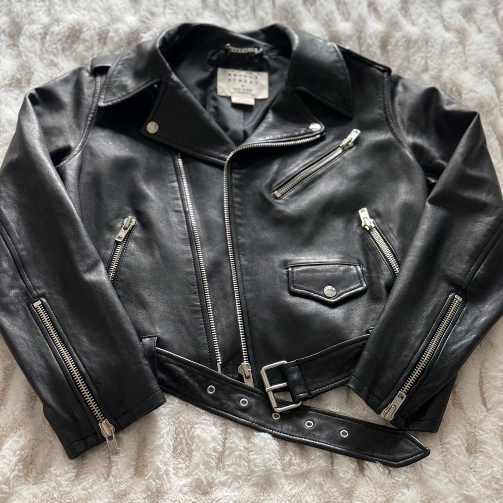 Kate Spade leather moto jacket